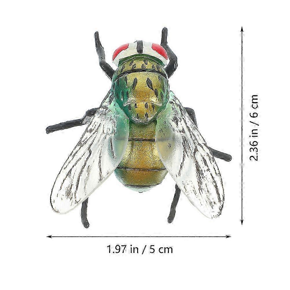 Simulation Fly Model Plastic Fake Fly Bugs For Decor 2pcs