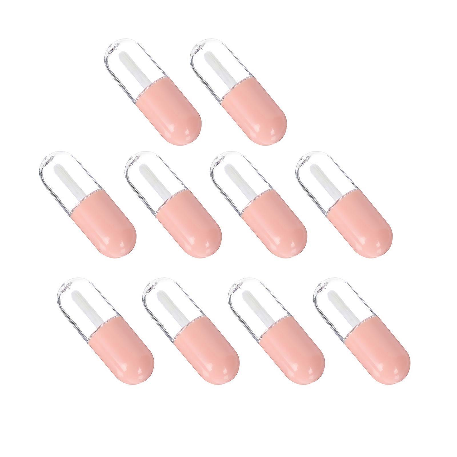Small Pink Lip Gloss Bottles Plastic Tubes for Storage 20Pcs Set