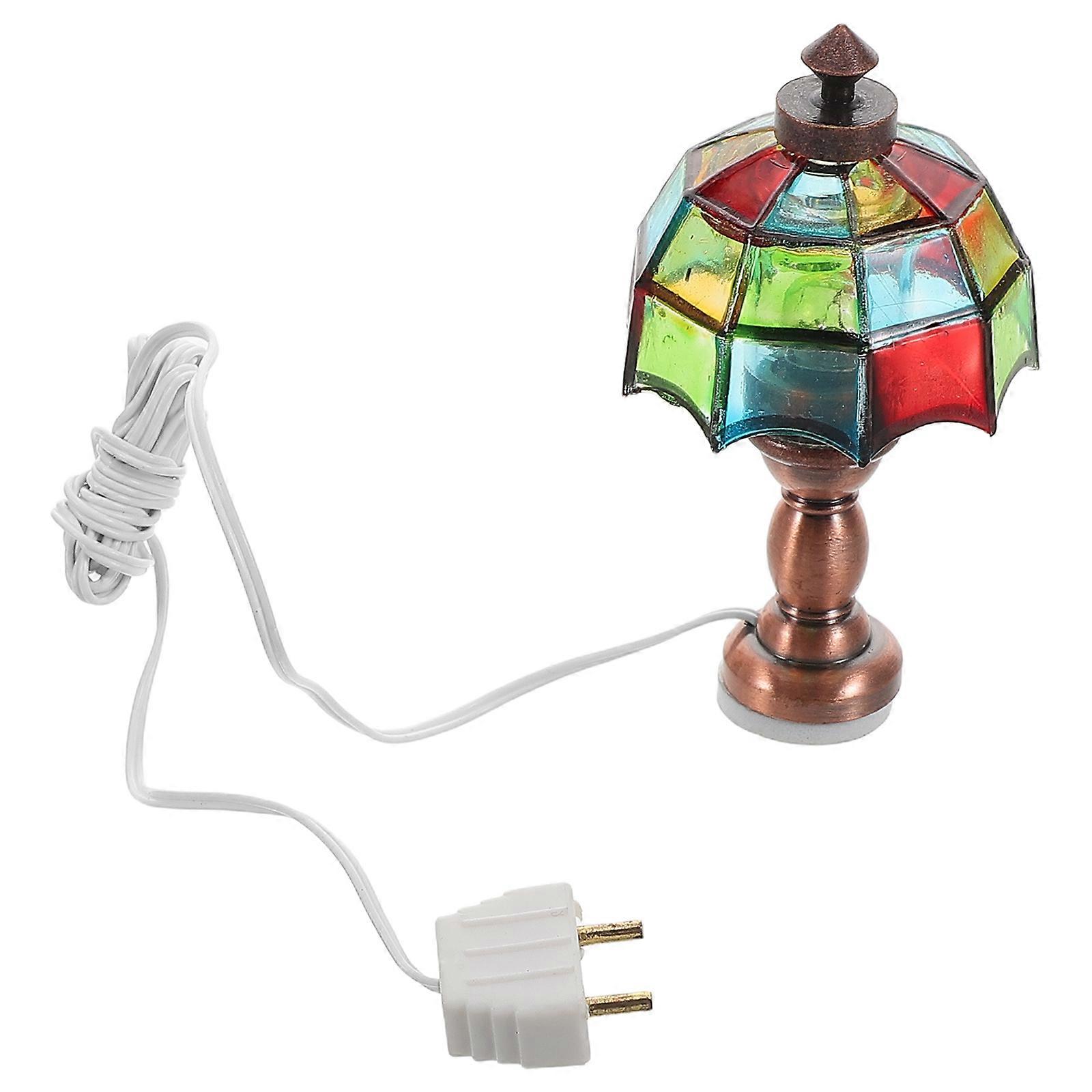 Miniature Furniture Desk Lamp for Decor 3Pcs Tiny Vintage Table Lamp Model