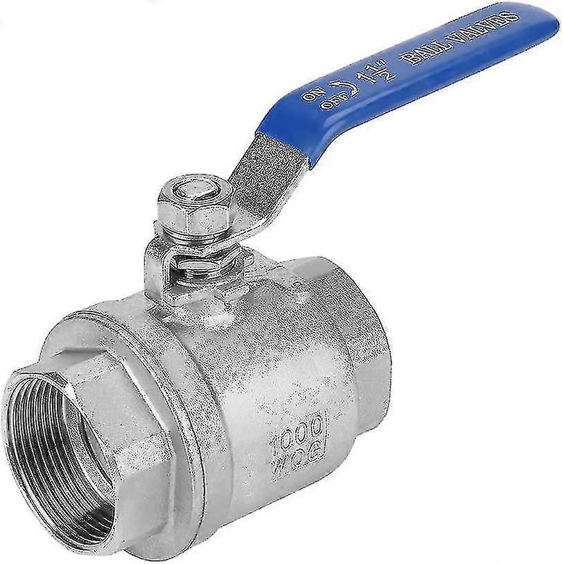 صمام كروي 1-1/2 بوصة Dn40 1000 Wog خيط أنثى 304 بمقبض (قطعتان)