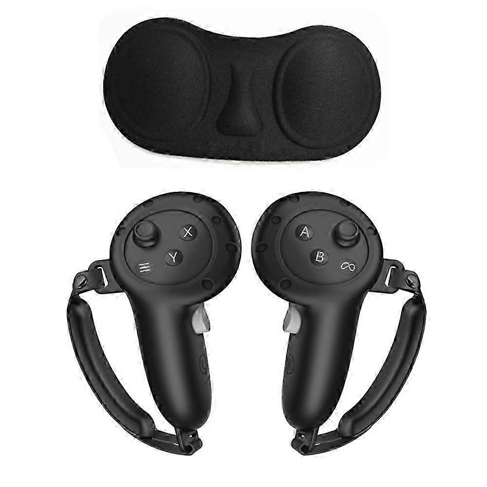For Meta Quest 3S 3 Controller Grips Silicone Cover with Straps and Lens Protector