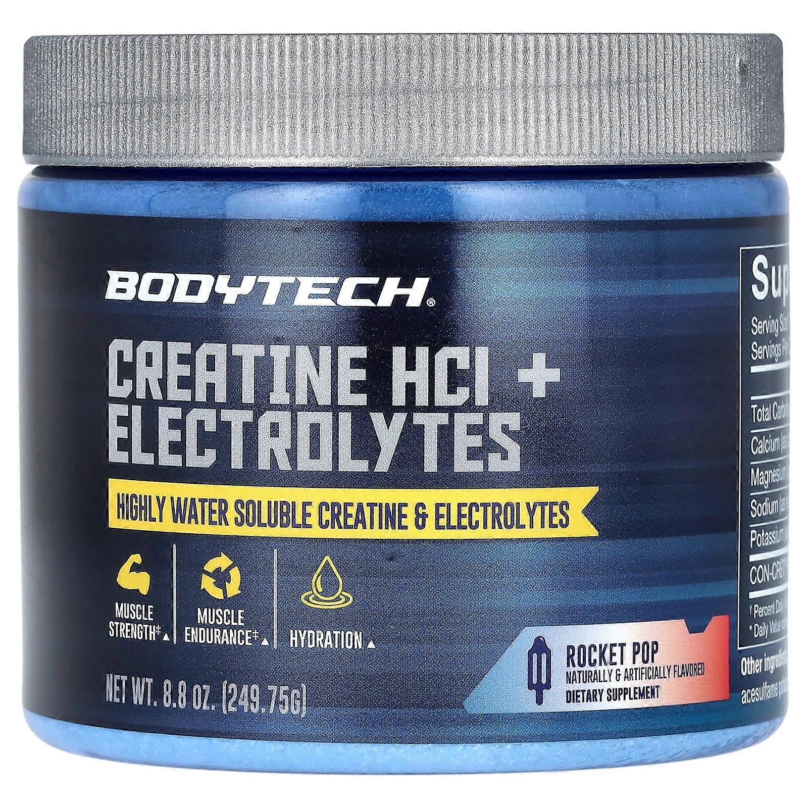 Creatine HCl + Electrolytes, Rocket Pop, 8.8 oz (249.75 g)