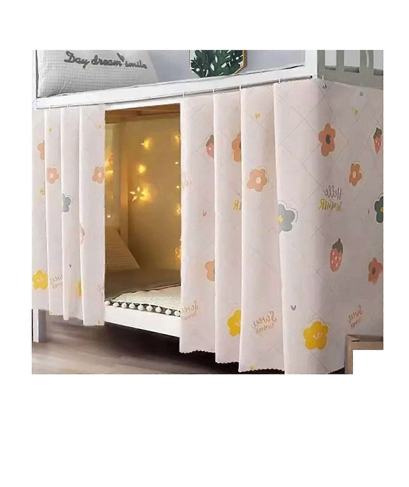 Bunk Bed Curtains Dormitory Blackout Mosquito Net Tent Bottom Bunk Breathable Canopy Color 2 W200xL135cm 2Pack