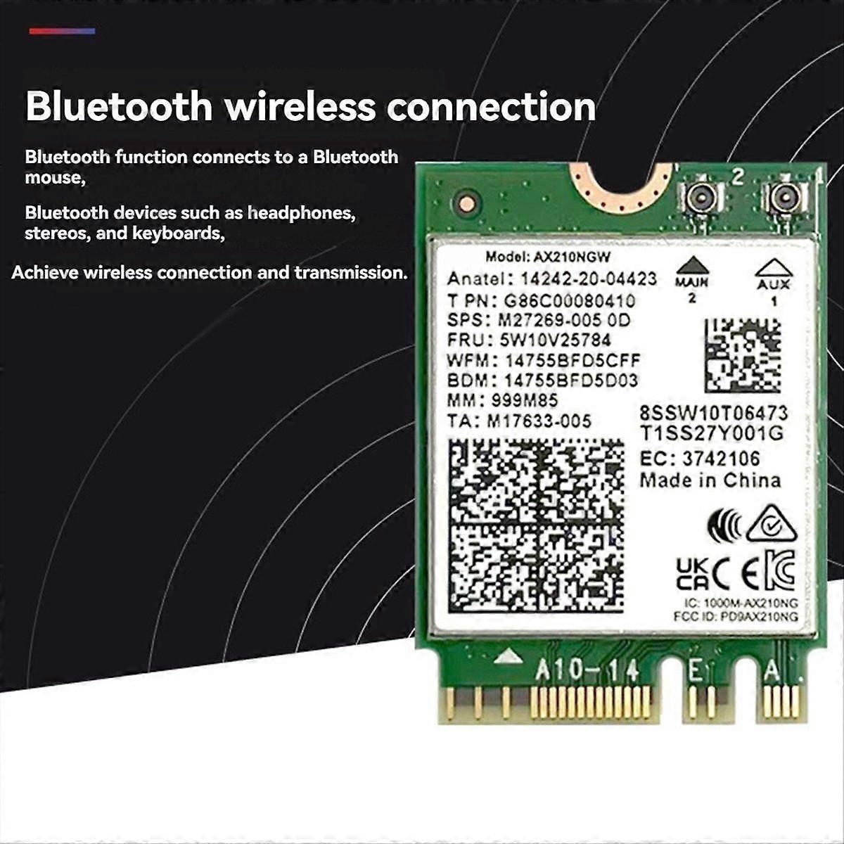WiFi 6E AX210 Bluetooth 5.3 M.2 Wireless Network Card