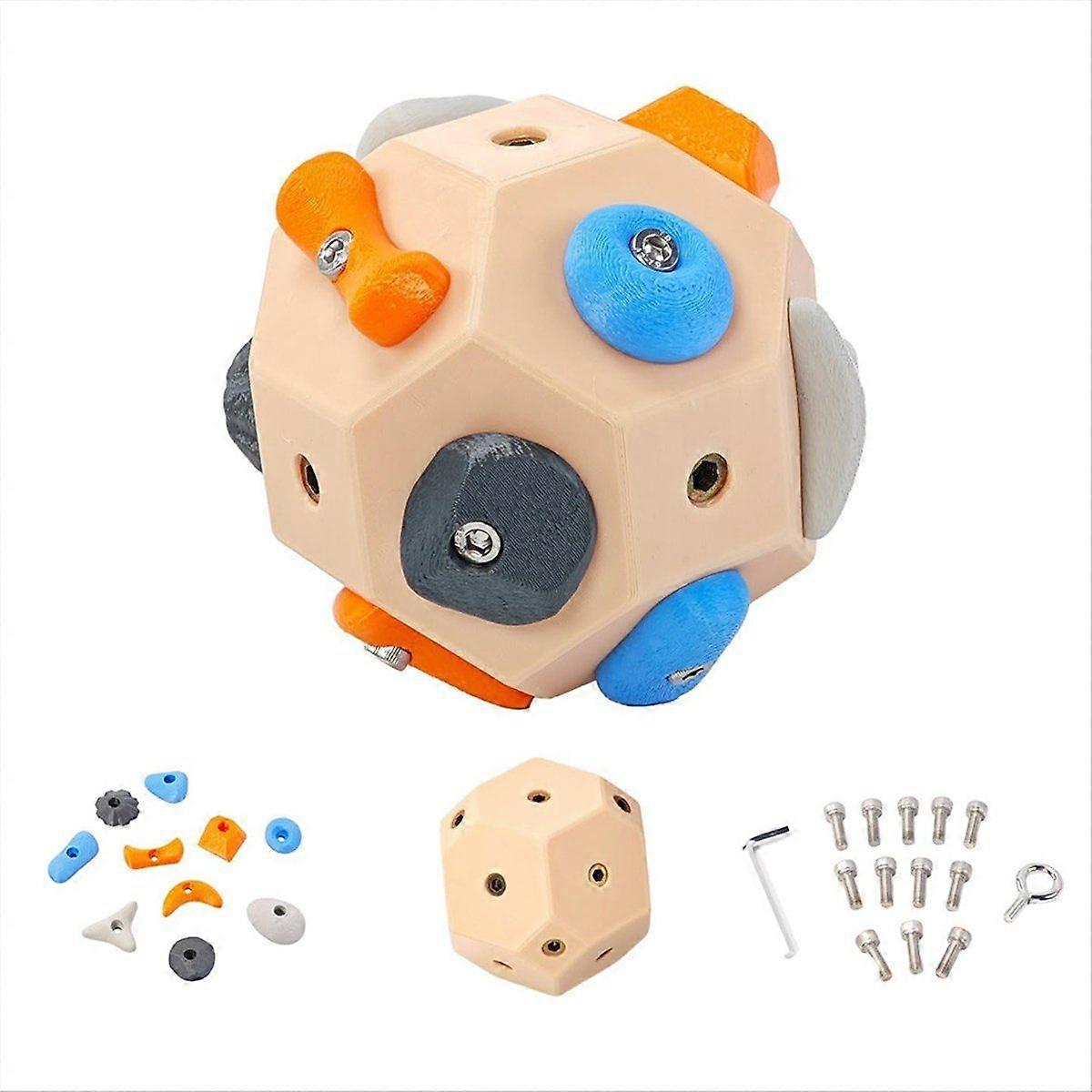 Handcrafted Rock Block,Build Strength and ,3D Rock Climbing Ball,Training Balls for Take It Out Any