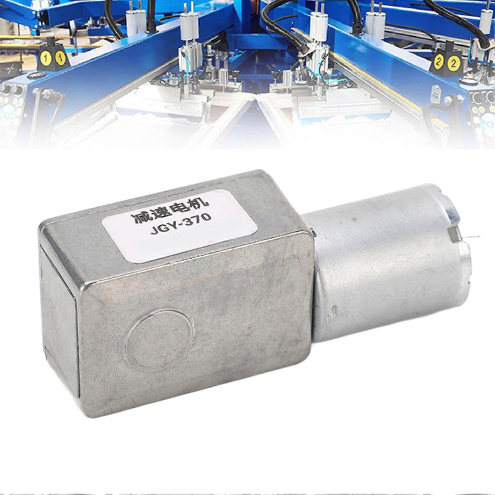 DC Gear Motor 12mm Single Shaft Reversible Self Locking Turbine Worm Gear Reduction Motor with Fixing Base 3RPM 