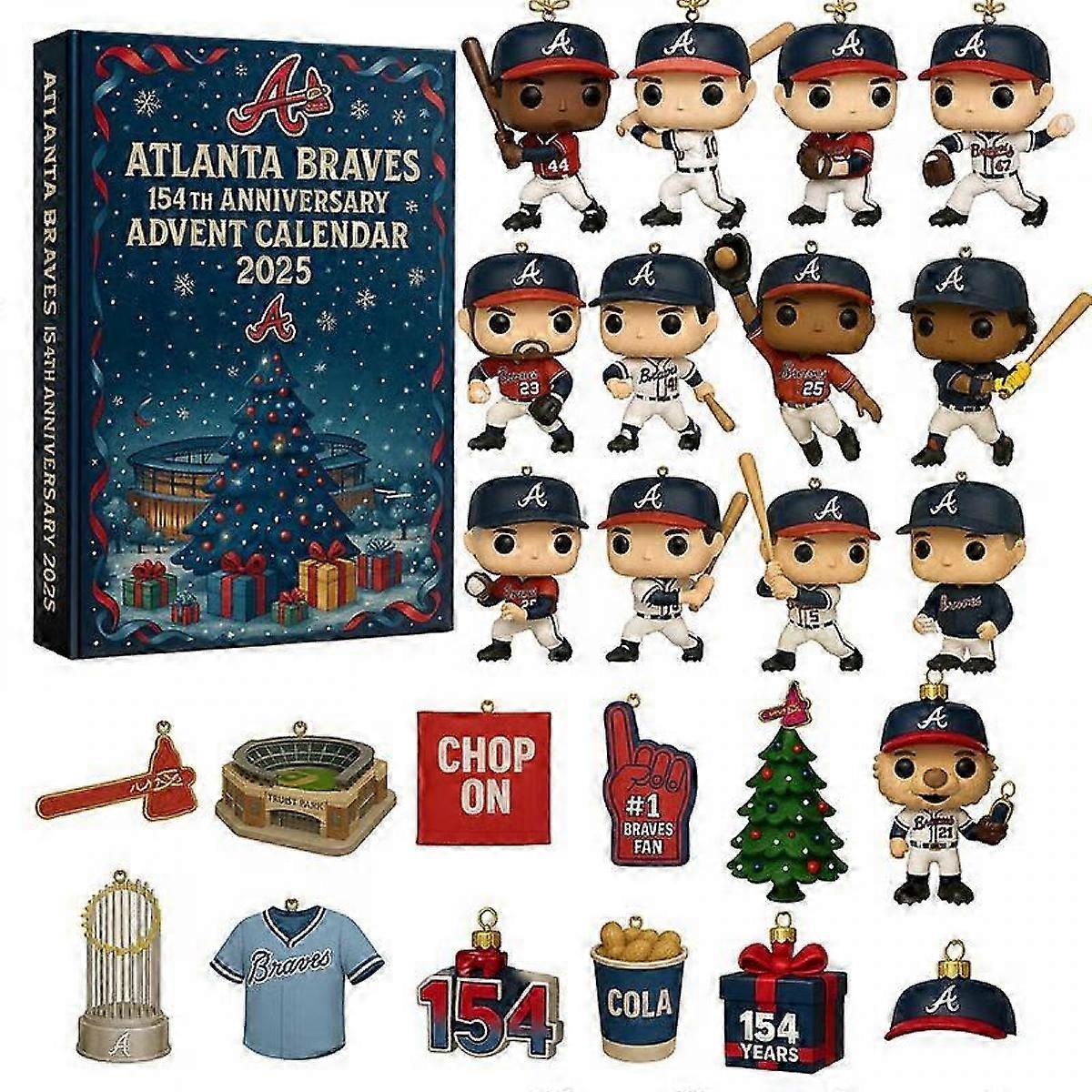 Major League Baseball Team Commemorative Christmas Blind Box Countdown to the Advent Christmas Tree Decoration