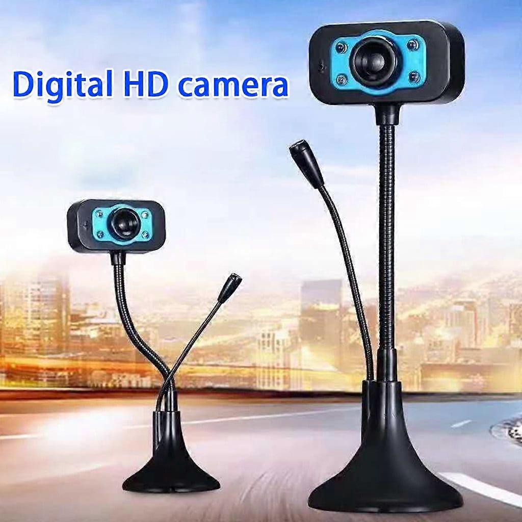 LED HD Webcam Desktop Computer PC Video Usb with Microphone Night Vision Camera, Photo