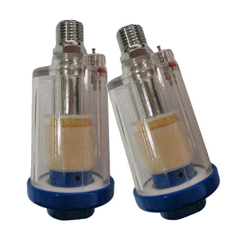 2x 1/4'' Oil Water Air Separator Filter Separator Trap Compressor Spray Tools