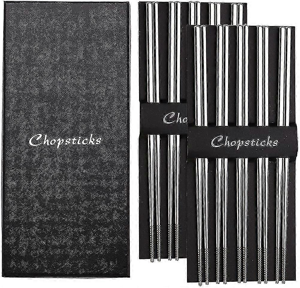 Bacchette, Bacchette in metallo, Set di bacchette in acciaio inossidabile 18/10, Riutilizzabili