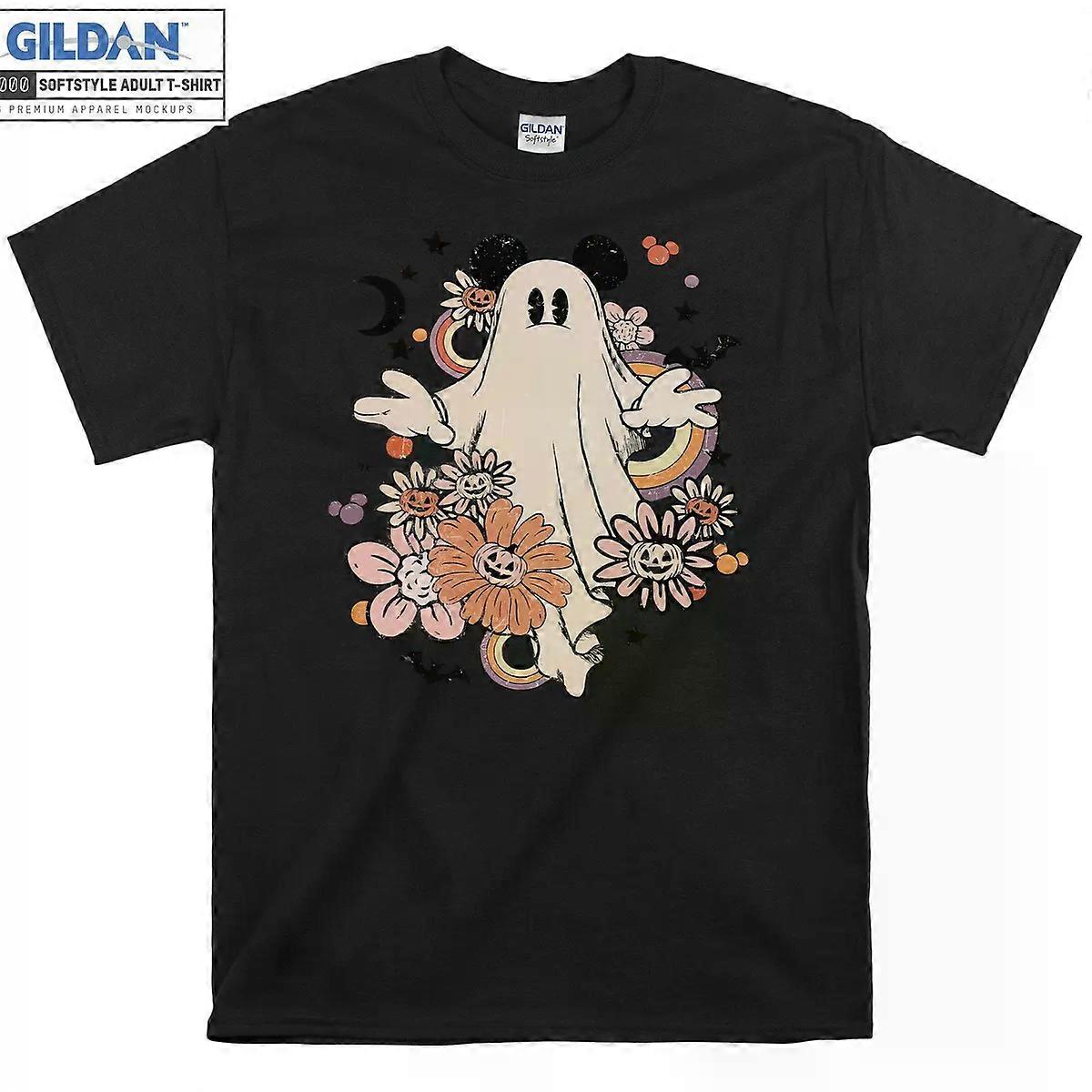 Retro D Mickey Ghost Květované tričko Strašidelné tričko