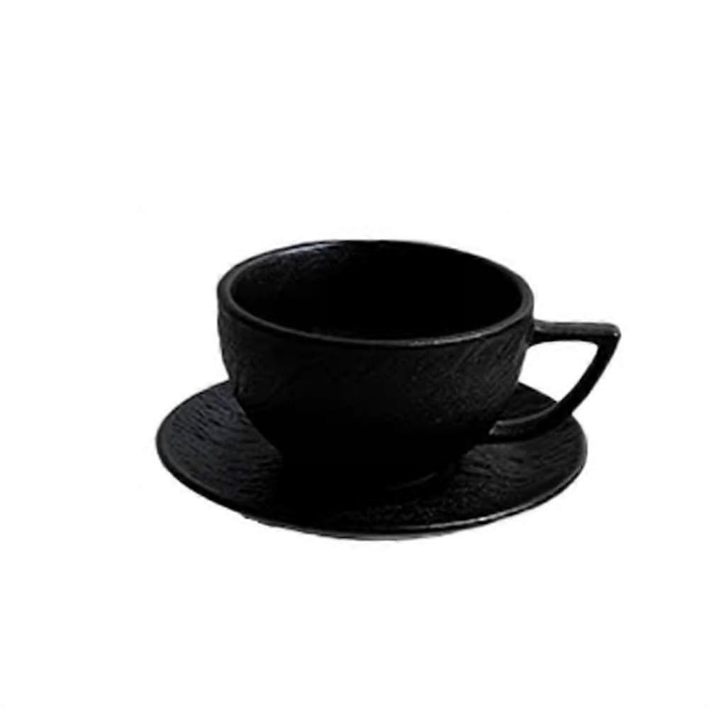 Coffee Mugs Ceramic Cup And Saucer Set Afternoon Noir  Size For Afternoon Tea Latte Cafe