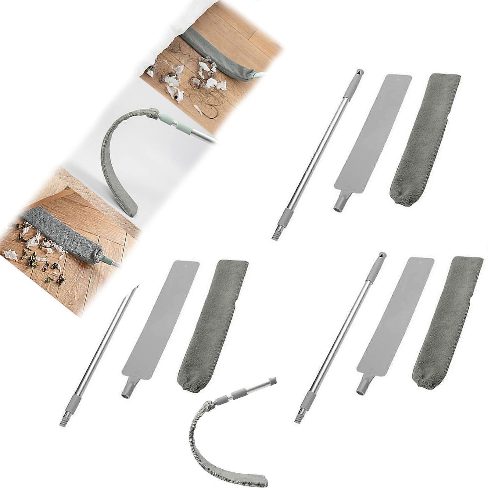 Extendable Microfiber Duster with Bendable Head for Tight Space and Hard to Reach Area  Gray