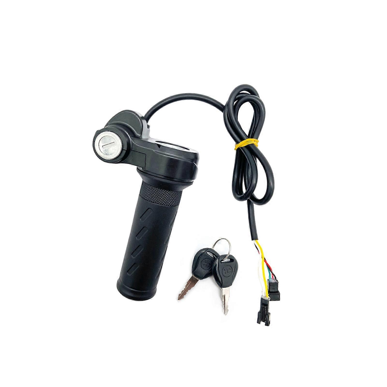 Throttle Grip Accelerator Twist Grip Controller for Electric Bike Rainproof Construction and Vibration Resistant Texture Multicolor