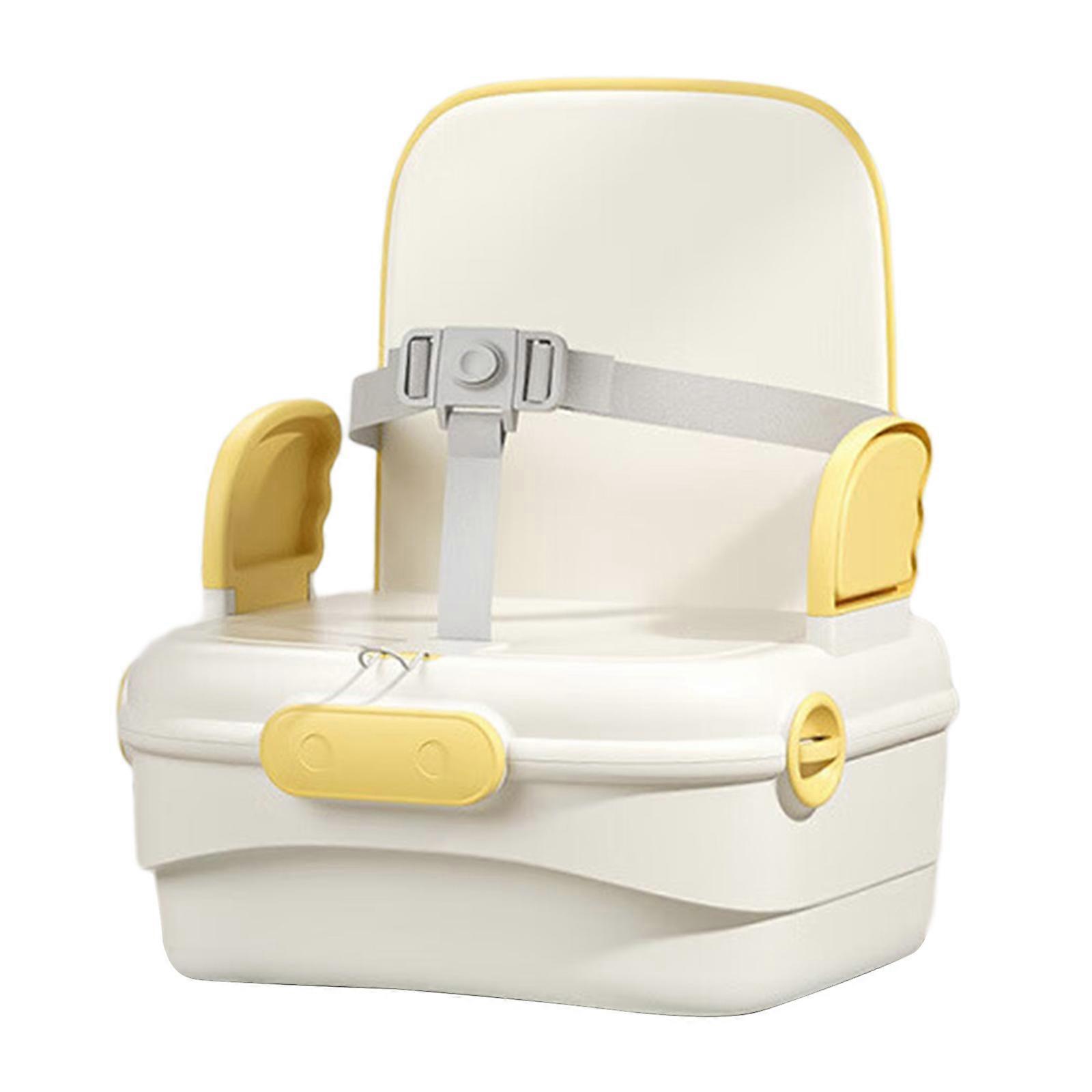 Lightweight Foldable Toddler Highchair Seat Nonslip Shoulder Straps Four Point Support For Secure Comfortable Feeding  Yellow