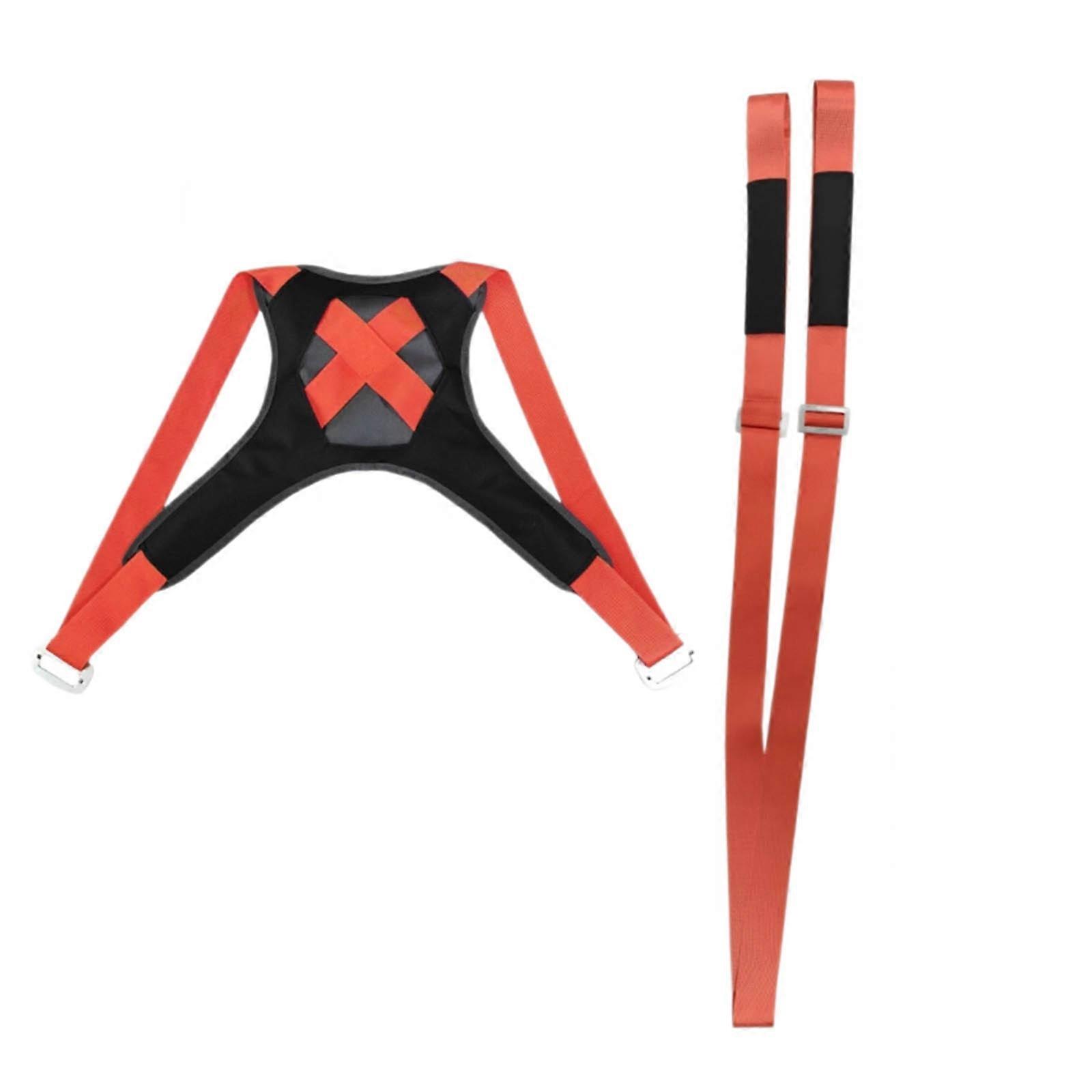 Expert Hoisting Belts With Back Support Structure Pair People Strong Building 800Lbs Capacity  orange red