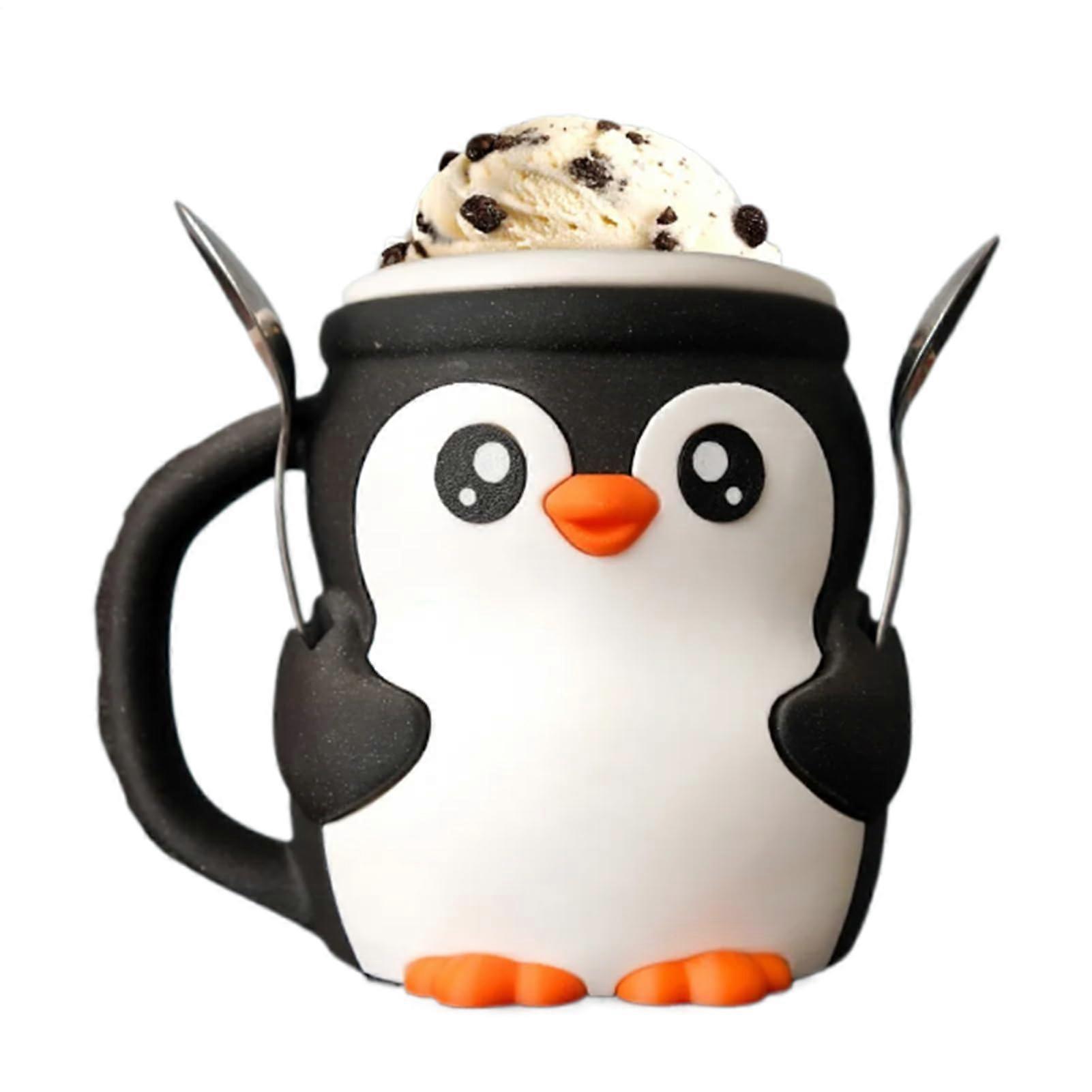 Ice Cream Sundae Holder with Spoons and Snack Drawer, Leakproof 3D Printed Case