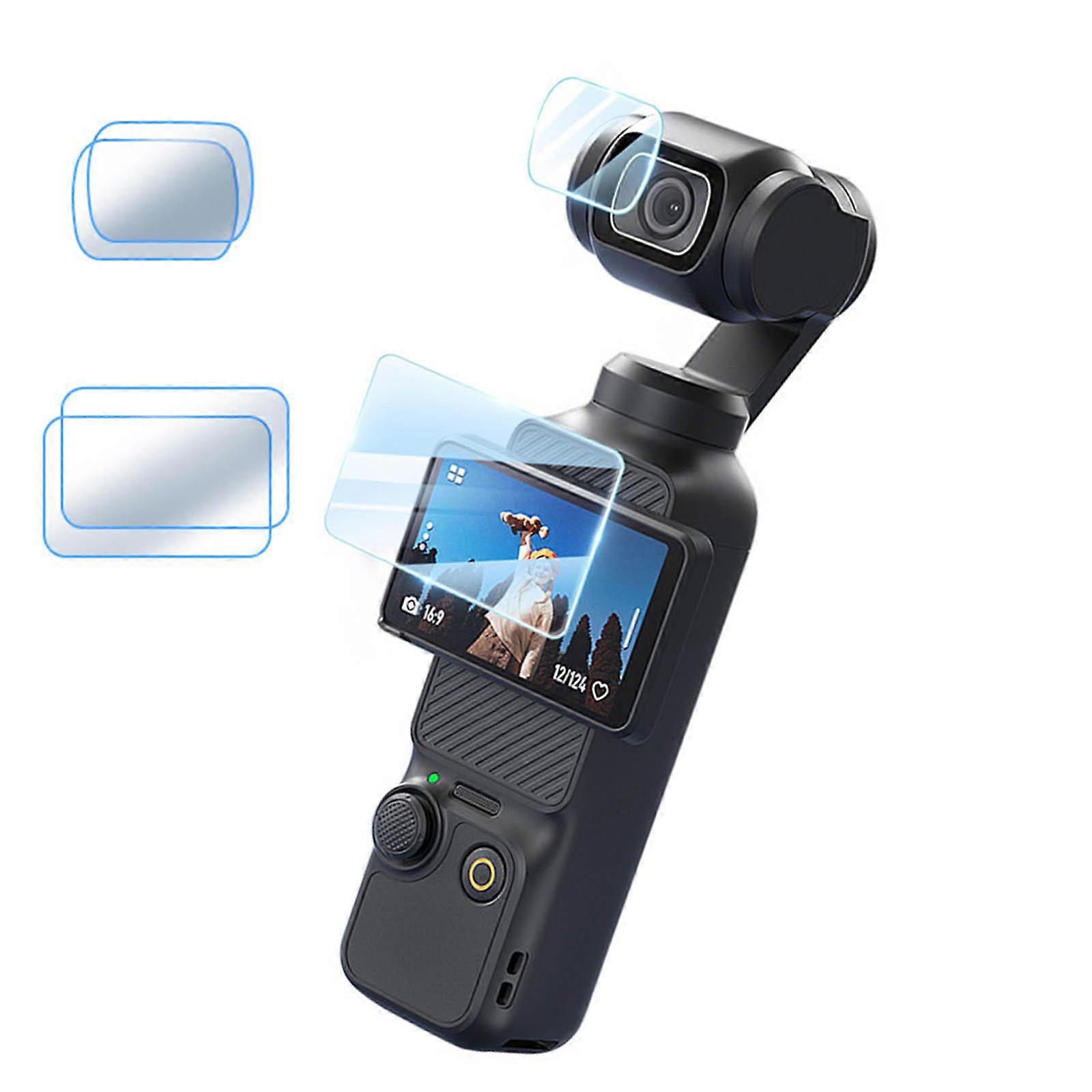 Scratch Resistant Toughened Glass Guard Film with Smooth Touching Sensitivity Easy Alignment Tools Included for Pocket 3 Multicolor