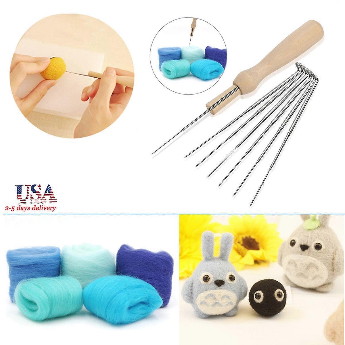 Nuolux Felting Needle Set for Wool Felt Use with 7Pcs Needles and Handle