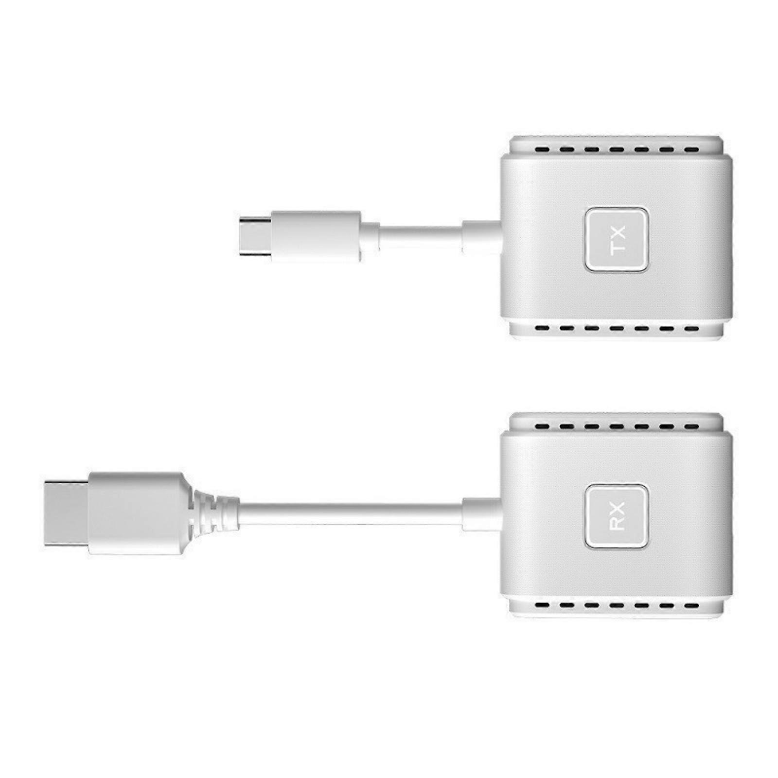 Portable Wireless HDTV Extender Kit 4K Compatible for Multiple Devices For Seamlessly Video And Audios Transmission  White