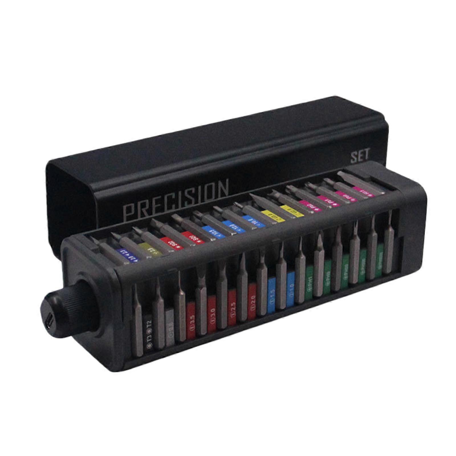 Double Mode Manual Electric Screwdriver Set 52 Magnetic Tips Compact Design Suitable For Electronics Furniture Assembly Multicolor