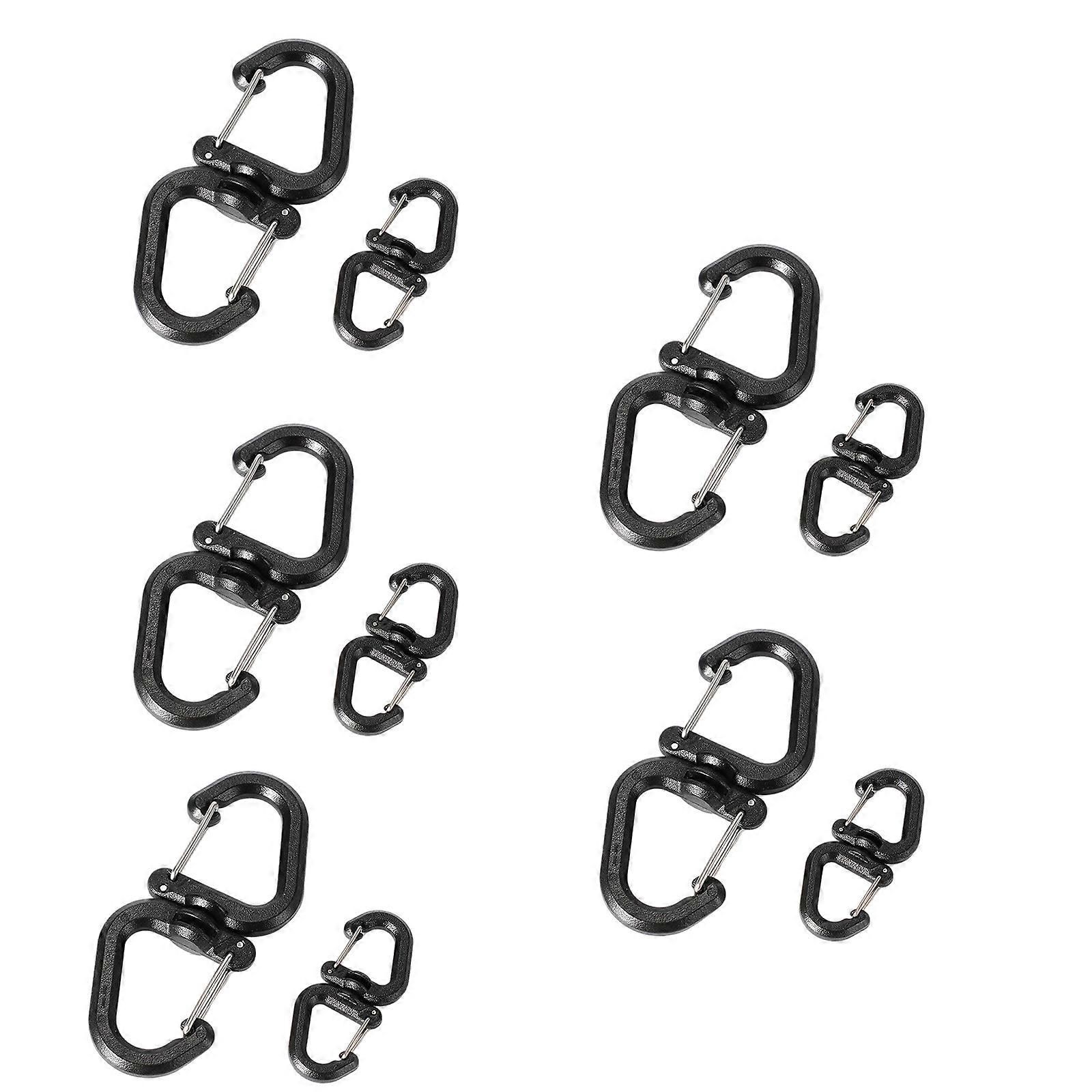 Backpacks Carabiner with 360 Degree Swivels Portable S Chain Hooks Camping Double Hooks Backpacks Buckle Camping Accessory Multicolor