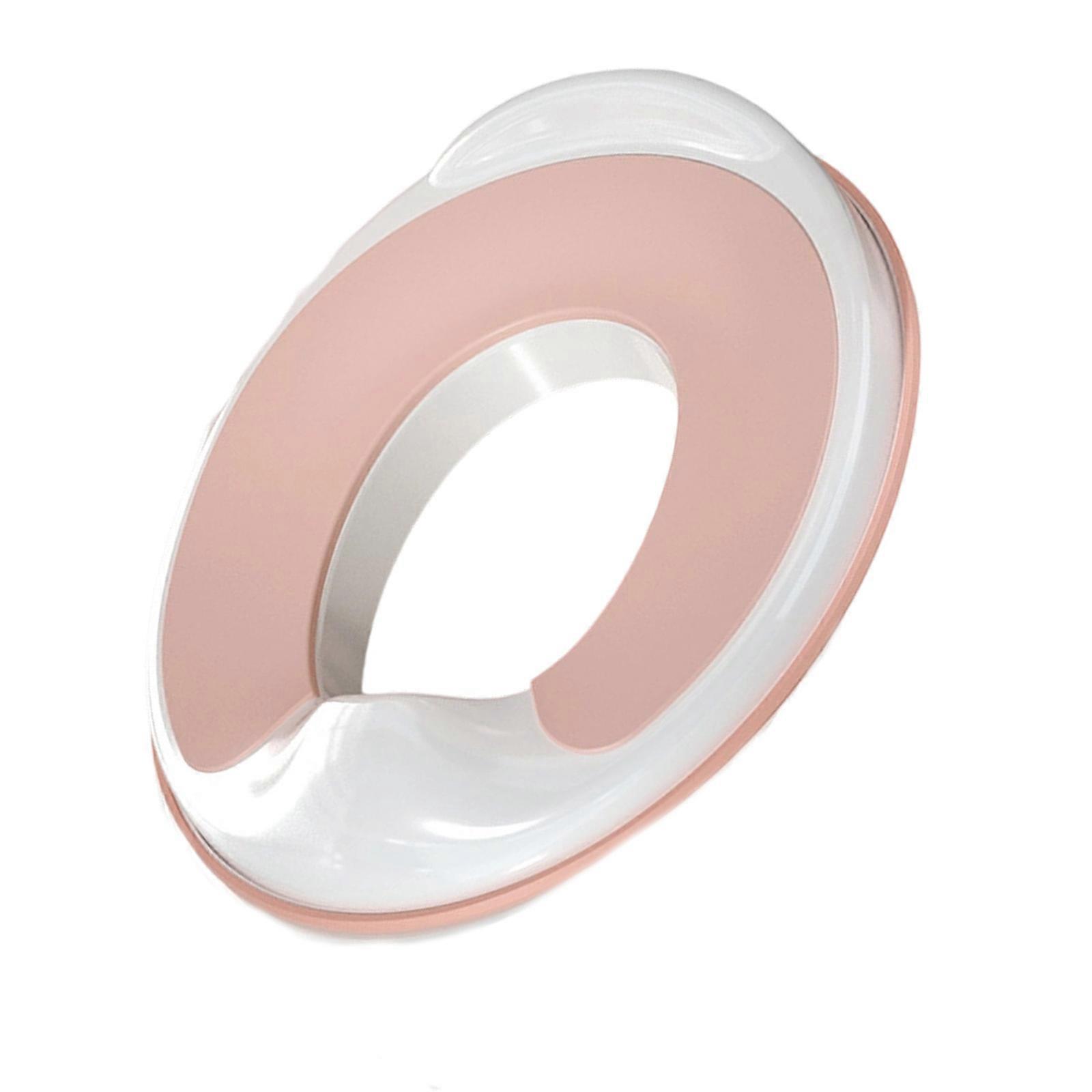 Simple Clean Child Toilet Seat With Smooth Base And Shaped Form For Secure Mess-Free Potty Learning  Pink Color