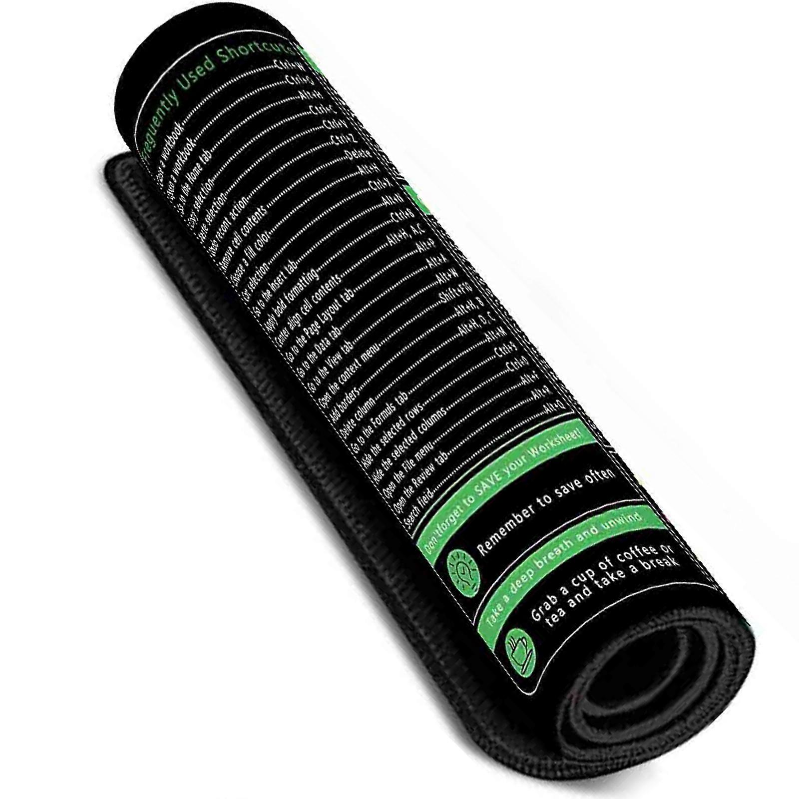 NonSlip Computer Mats with Excels and Word Shortcut Waterproof Desk Pad for Office Use and Gaming Multicolor