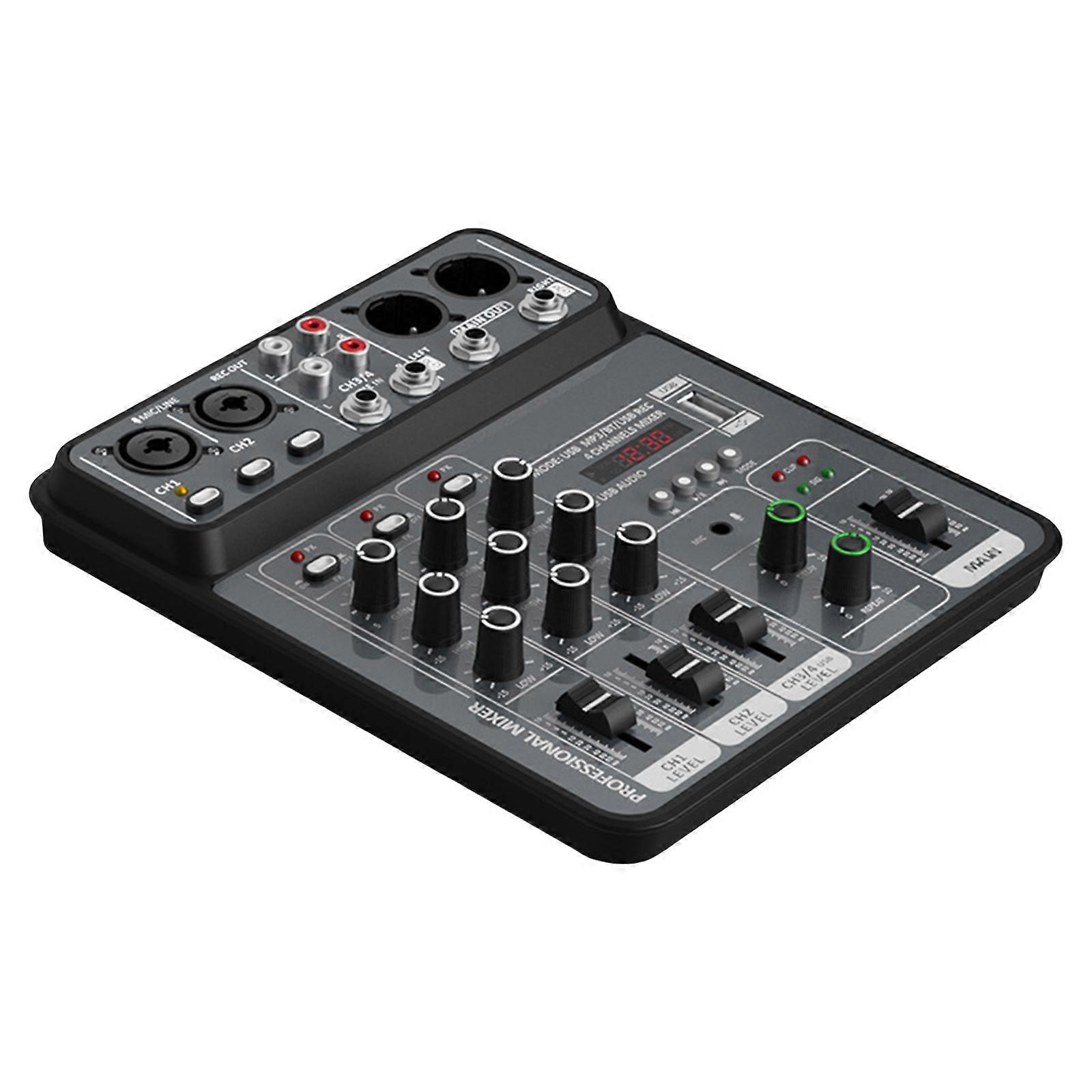 Lightweight 4-Way USB Mixer Mixing Console for Home, Conference, or Live Use with Multiple Device Compatibility Multicolor