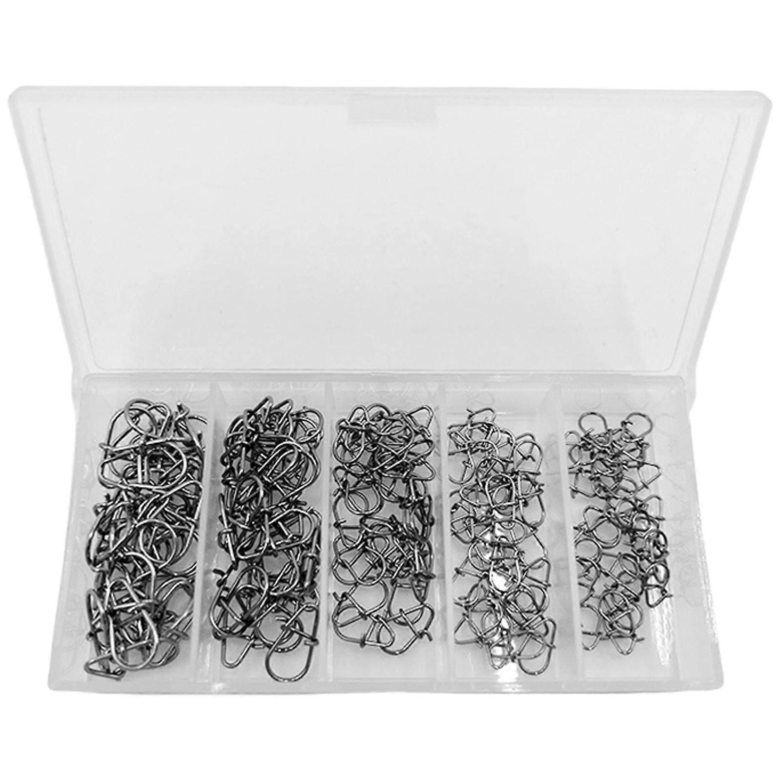 Fishing Line Slider Sinkers Weight Connectors Fishing Rigs Fishing Sinkers Slides Double Lock Snap Sliding Swivels Set Multicolor