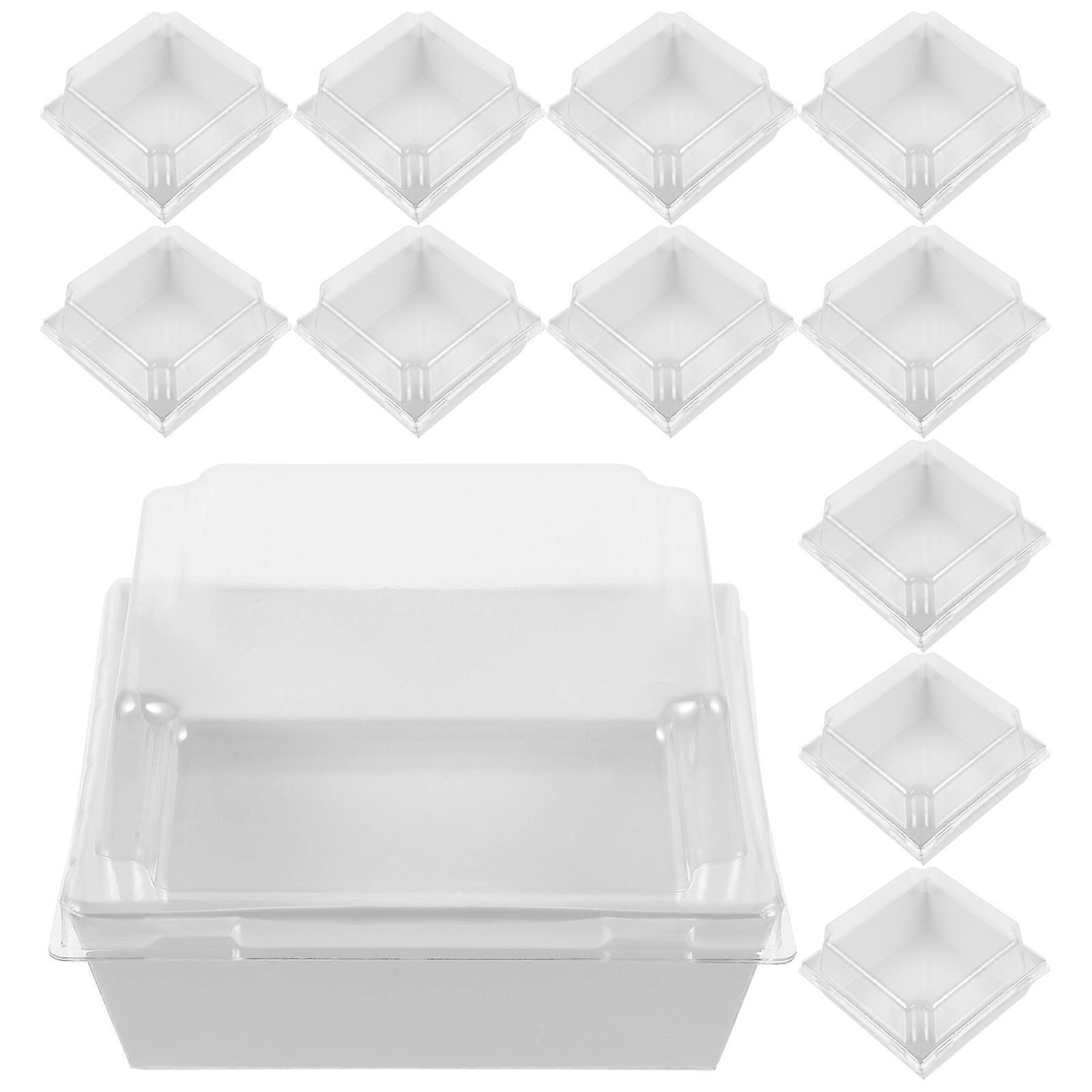 Portable Cake Packing Boxes Cake Box for Storage 100Pcs White Paper Plastic