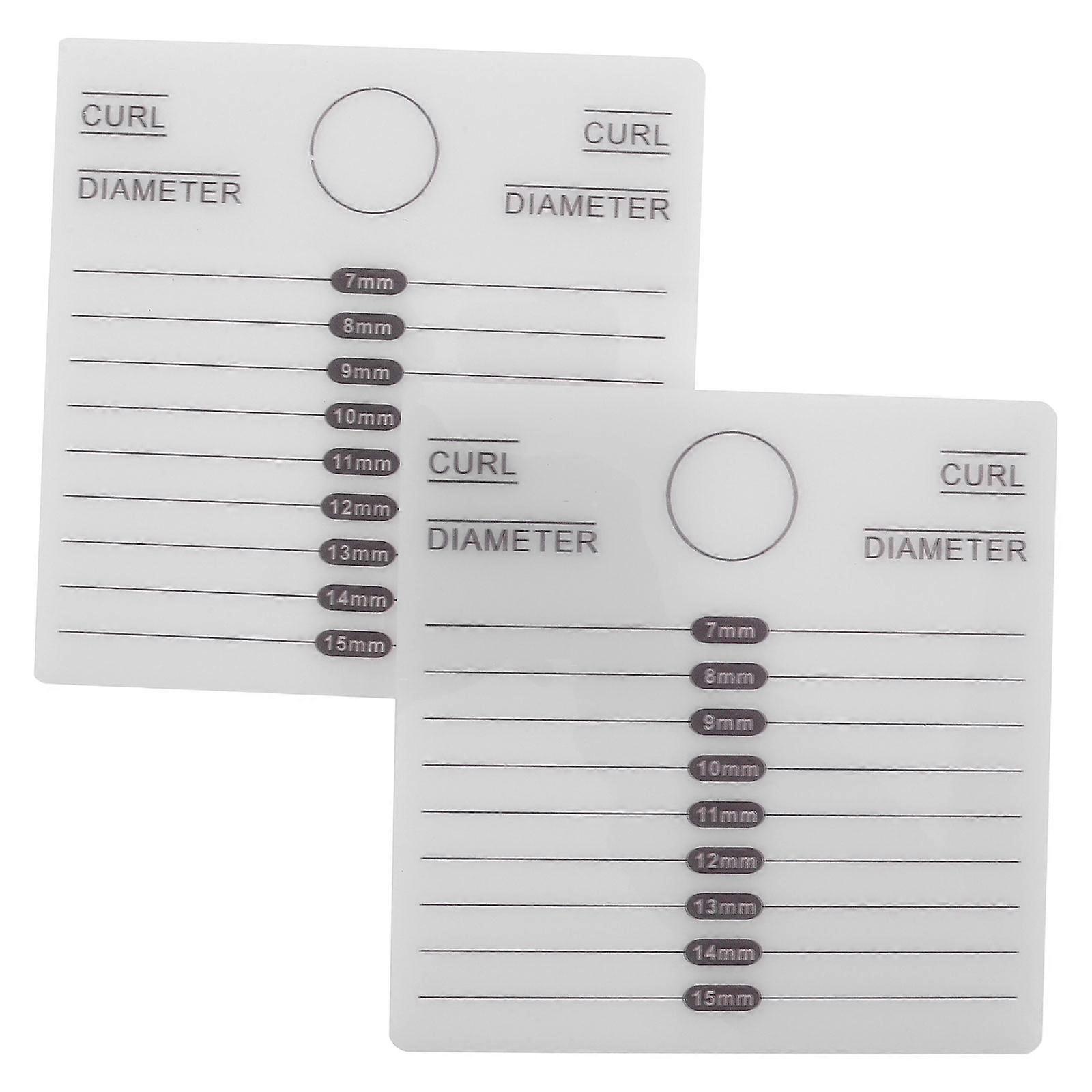 White Acrylic Eyelash Board for Lash Grafting 2Pcs Portable Extension Tool