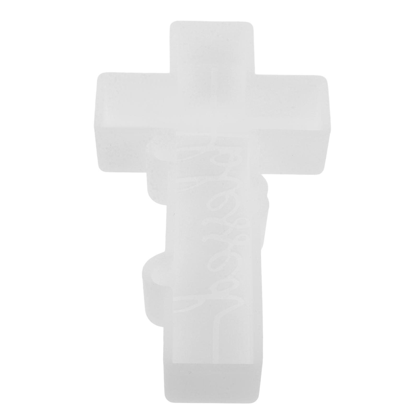 Cross Shaped Epoxy Silicone Mold for Ice Making Beige DIY Craft Tool