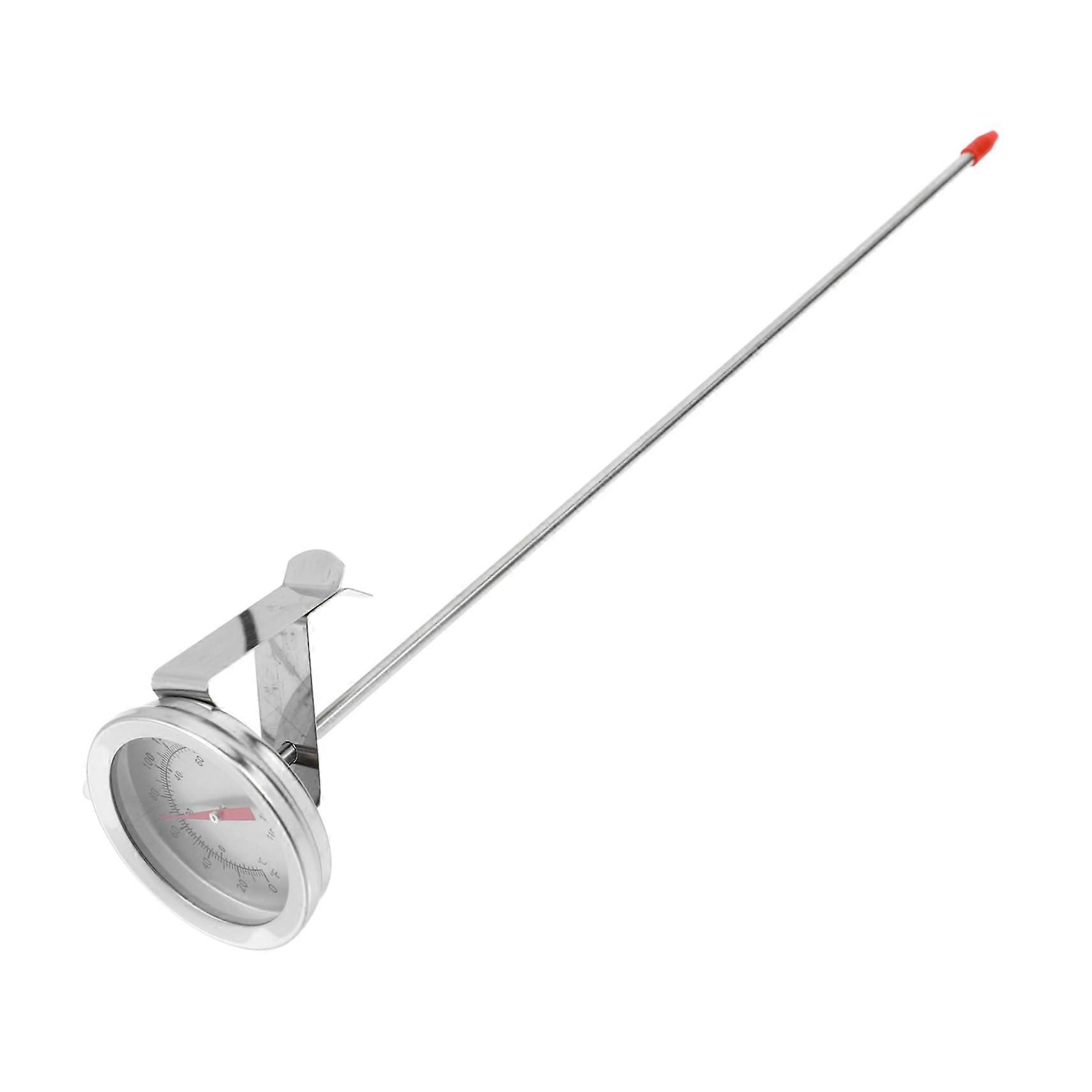 Stainless Steel Instant Read Cooking Thermometer with Clamp for Home Brewing BBQ Deep Frying Wine