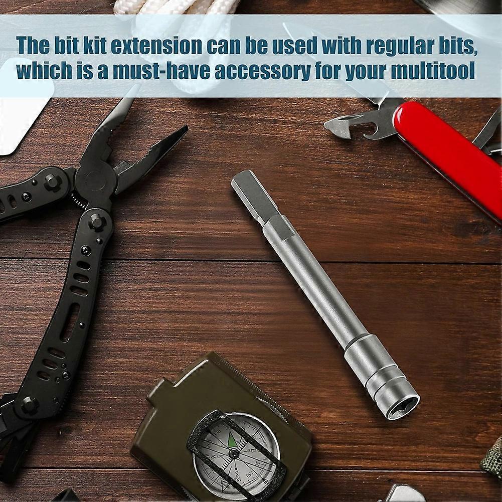 2pack Multitool Bit Driver Extender,1/4 Inch Drill Bit Extension Rod with Flat Handle for Enhanced Accessory Use