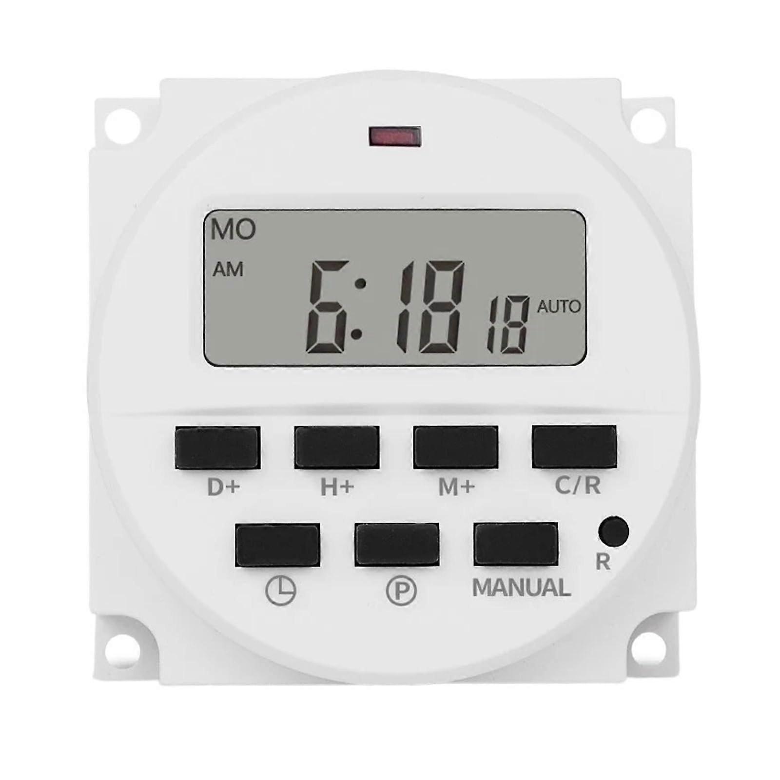 24V Digital Timer Switch Programmable Time Relay with Accurate Scheduling and Multiple On Off Settings