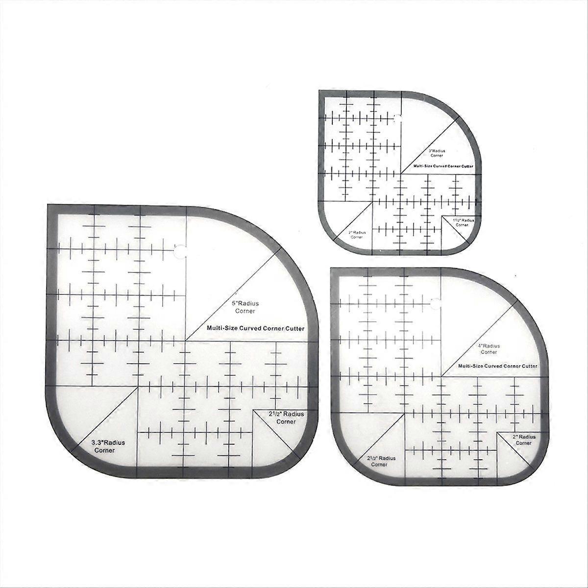 Curved Corner Cutter Quilting Ruler,Sewing Ruler,Acrylic Patchwork Quilting Templates Tools