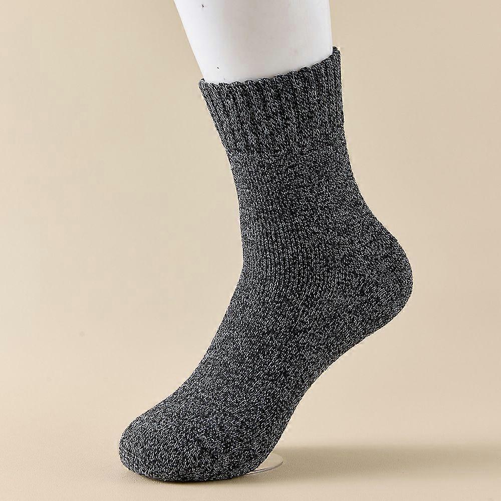 Autumn and winter men's mid-tube socks with fleece and thick thermal socks, loop socks, cold-resistant and frost-proof socks