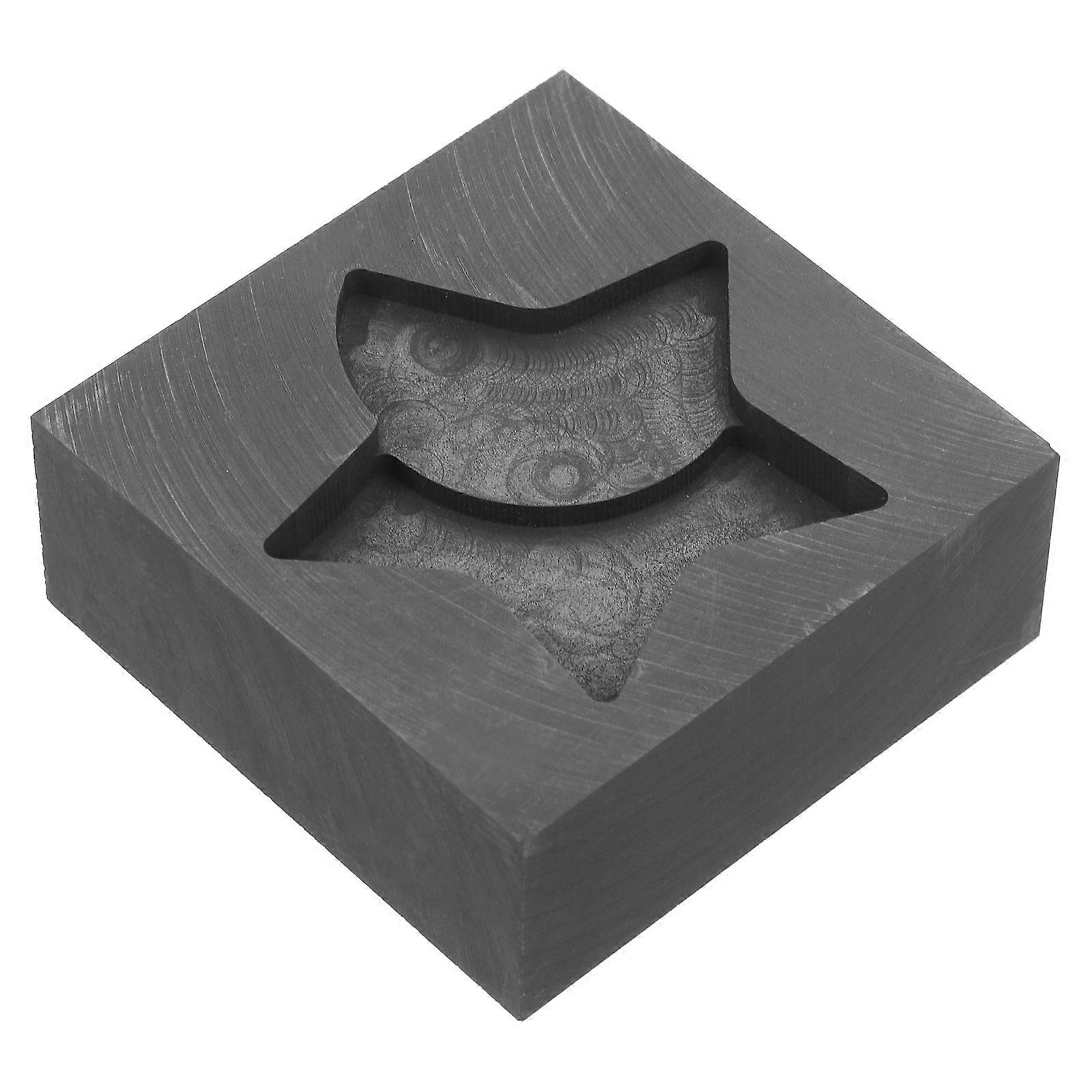 Graphite Mold for Metals Star Pattern Casting Mold for Jewelry Making
