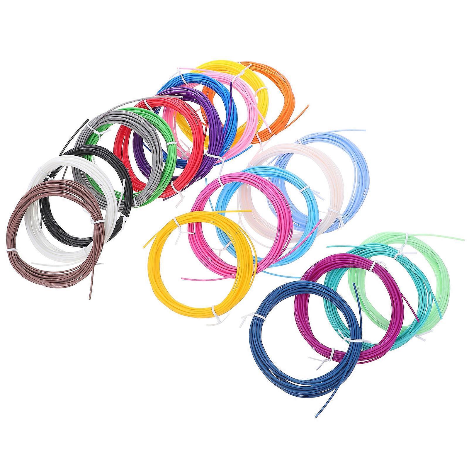 Assorted Color Low Temperature PCL 3D Pen Filament Refills for Safe 3D Printing Projects 100M