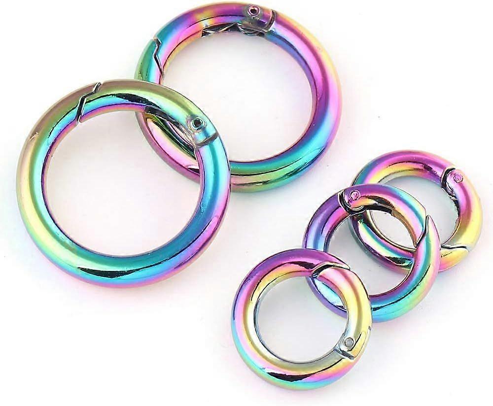 10/20mm Spring Rainbow Round Ring Gate Spring Snap Hook Gate O Ring,Metal Snap