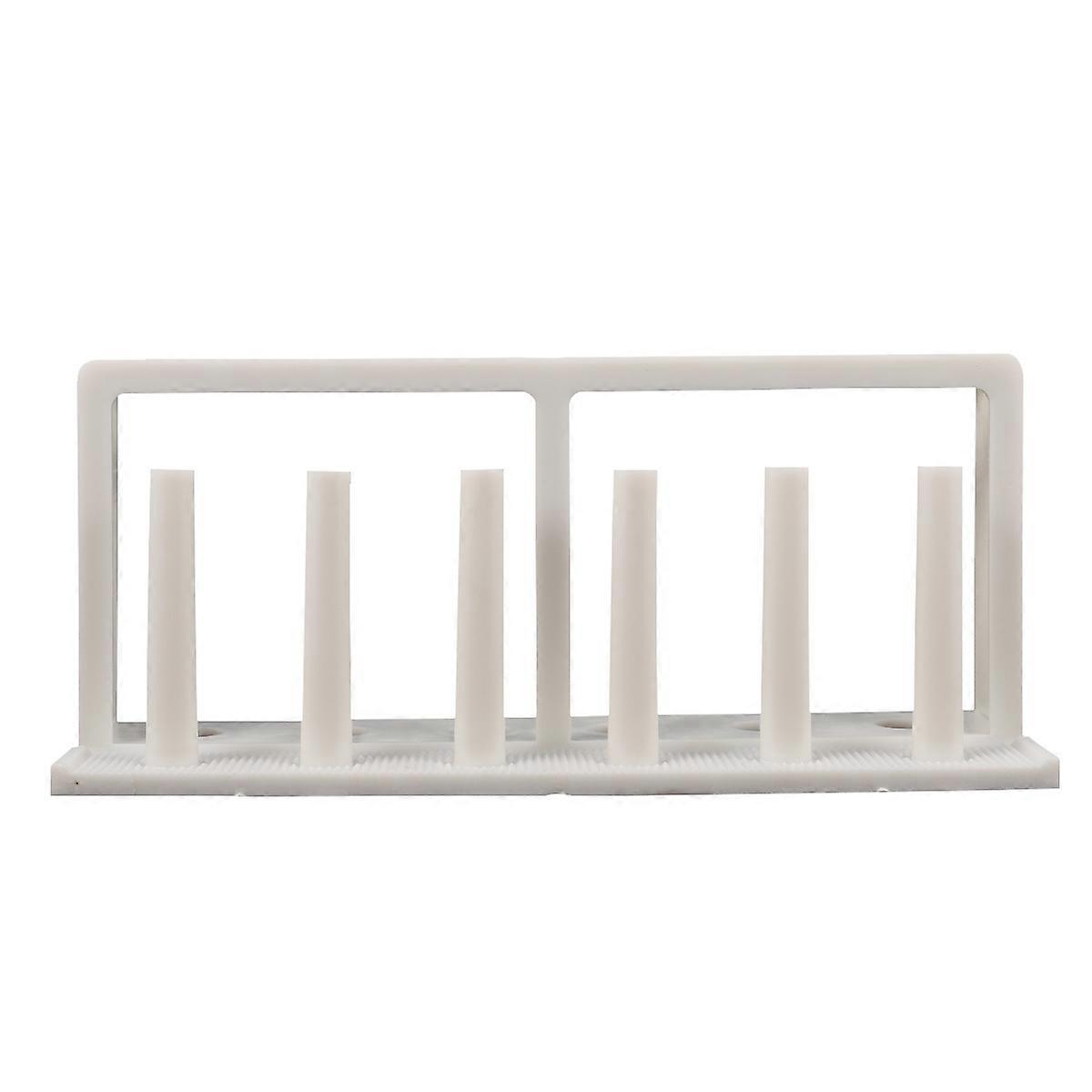 Test Tube Organizer for Storage Use White Plastic Rack with Stable Design