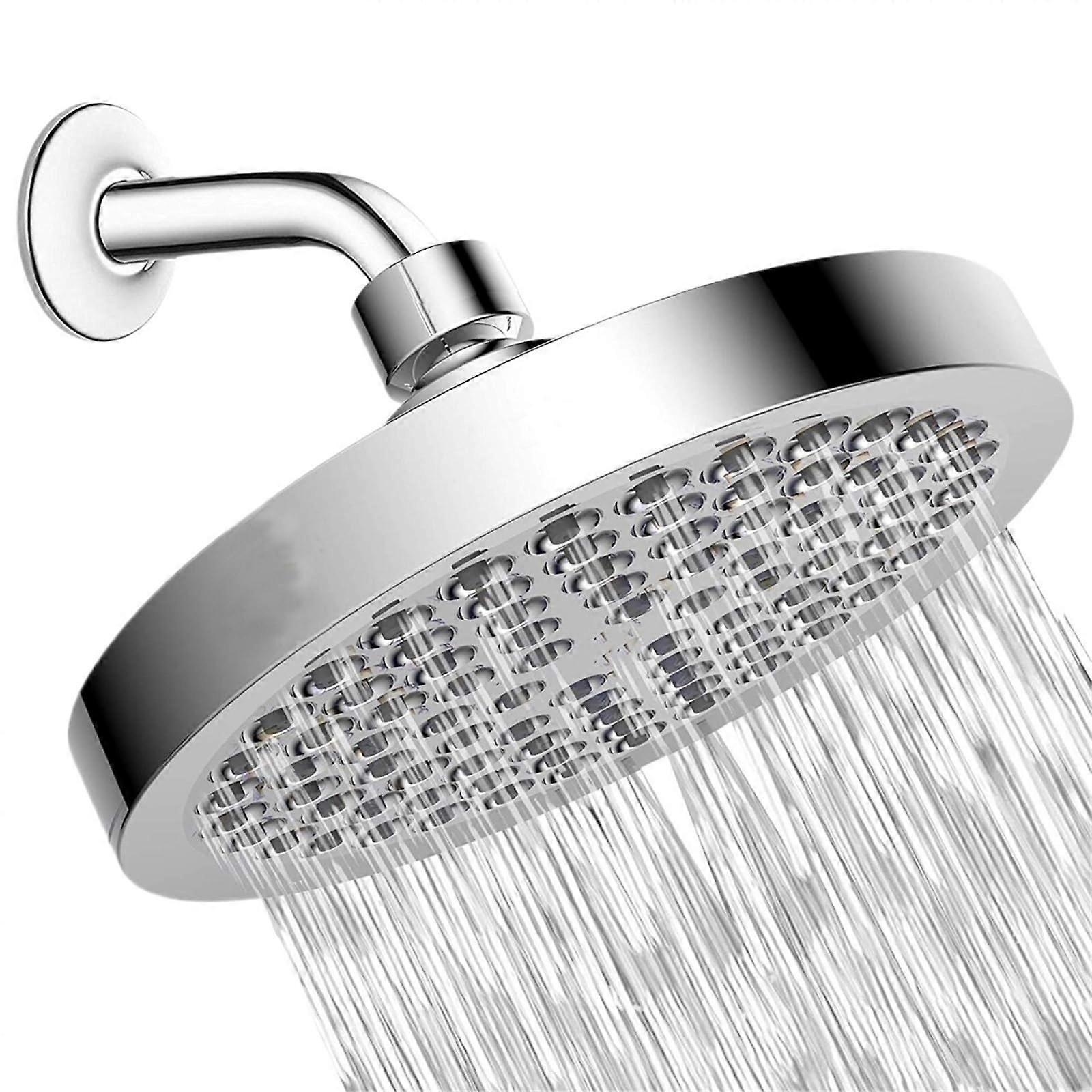 Rainfall Shower Head  Pressure Ceiling Mounted Round Silicone Nozzle for Even Water Coverage