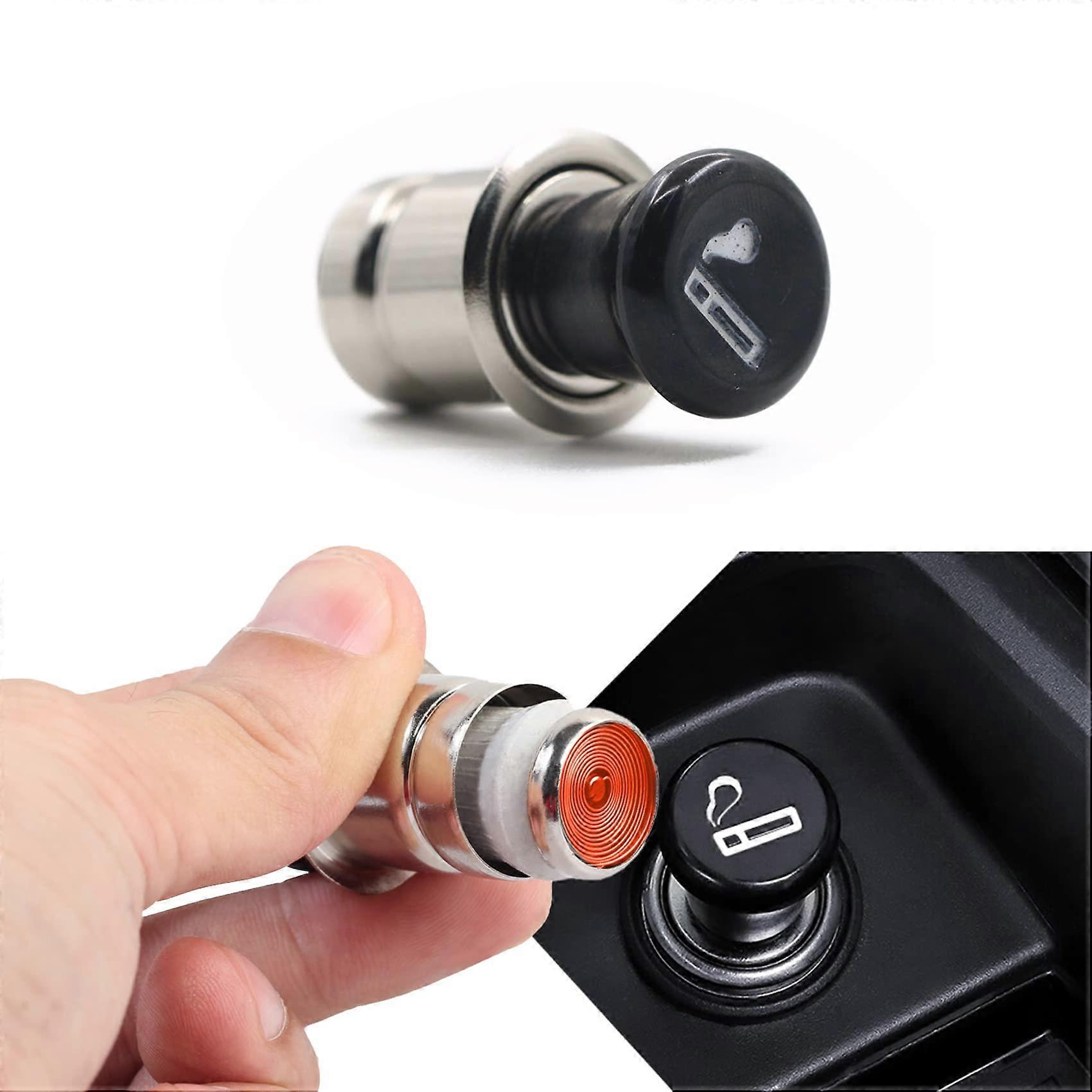 Car Cigarette Lighter 12V Universal Replacement Plug with Quick Heat and Dustproof Socket