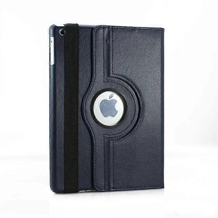 Stylish Case For Ipad 2017 9.7 Dark Blue Rotating Leather Litchi Texture