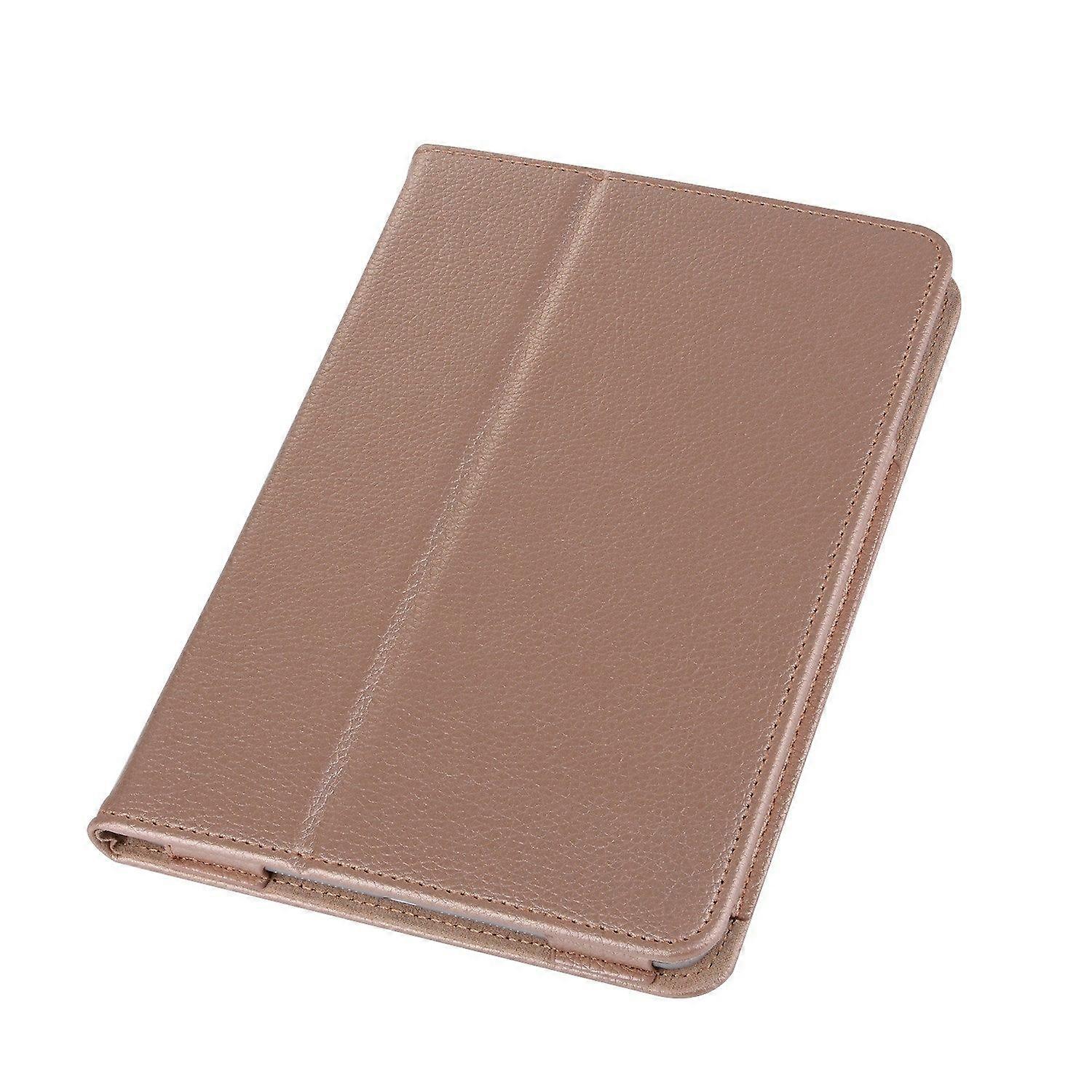 Case For Ipad Mini1/mini2/mini3 Gold Stand Leather Lychee Pattern Two-fold Stitching