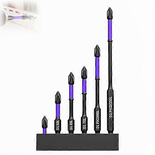 Screwdriver Bit Set with Strong Magnetic Grip, Impact Resistant Phillips Bits, Heavy Duty Kit