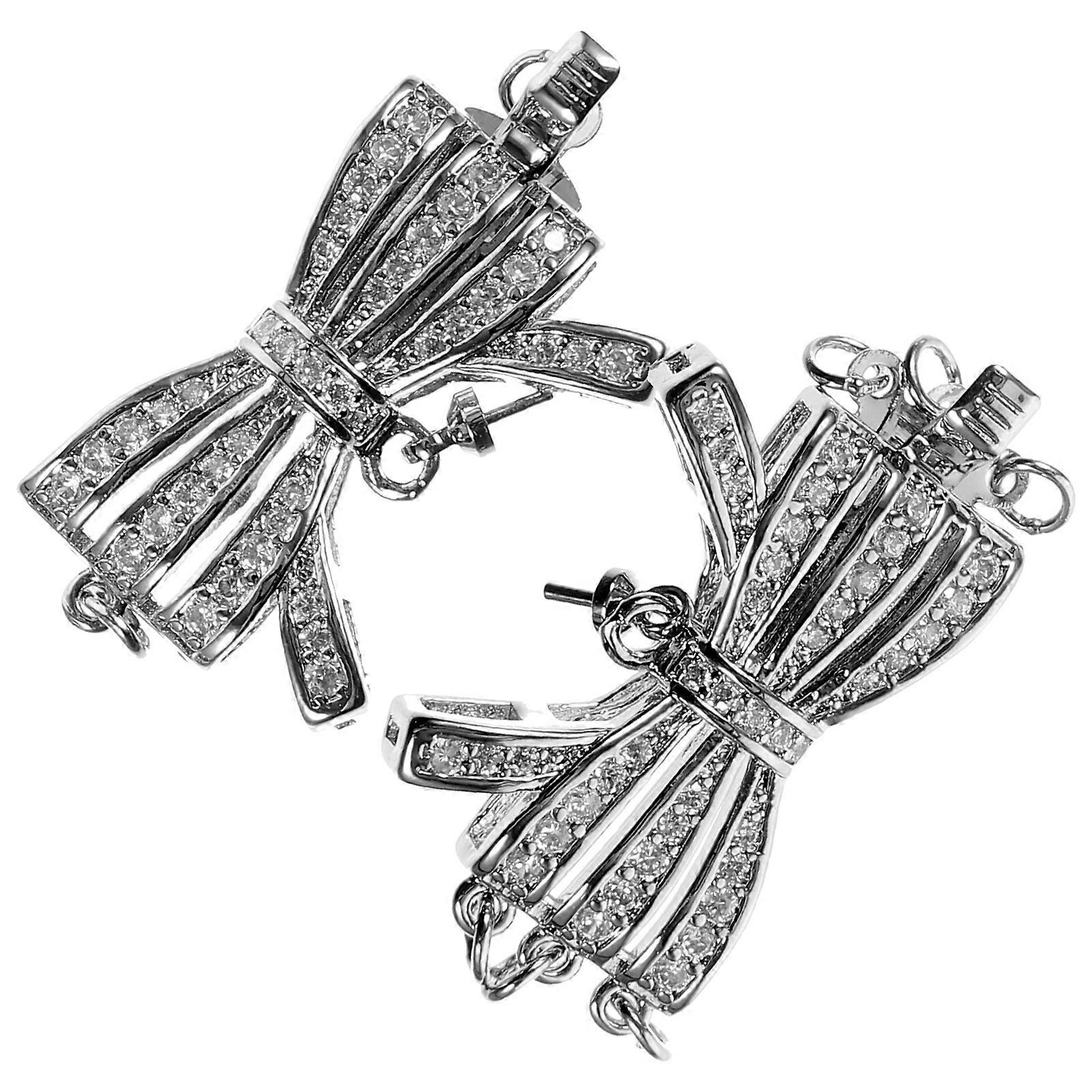 Multi Row Button Accessories Necklace Connector for Connecting 2Pcs Layering Clasps