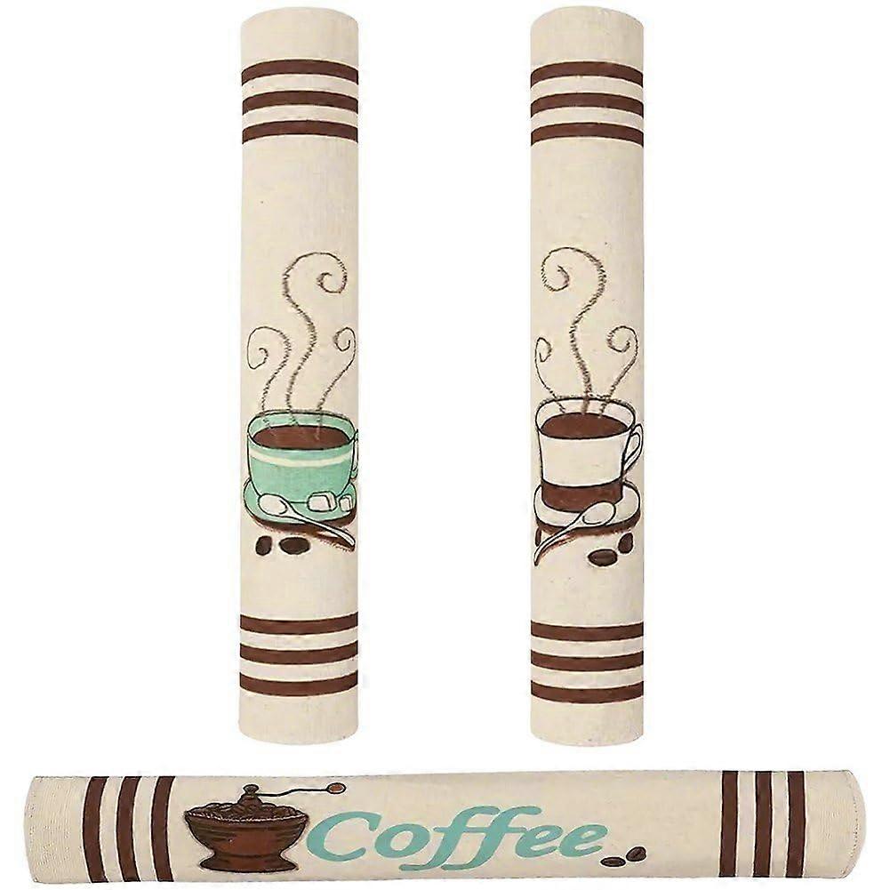 3pcs Refrigerator Handle Covers Set, Easy Clean Fridge Door Protectors for Kitchen Appliances