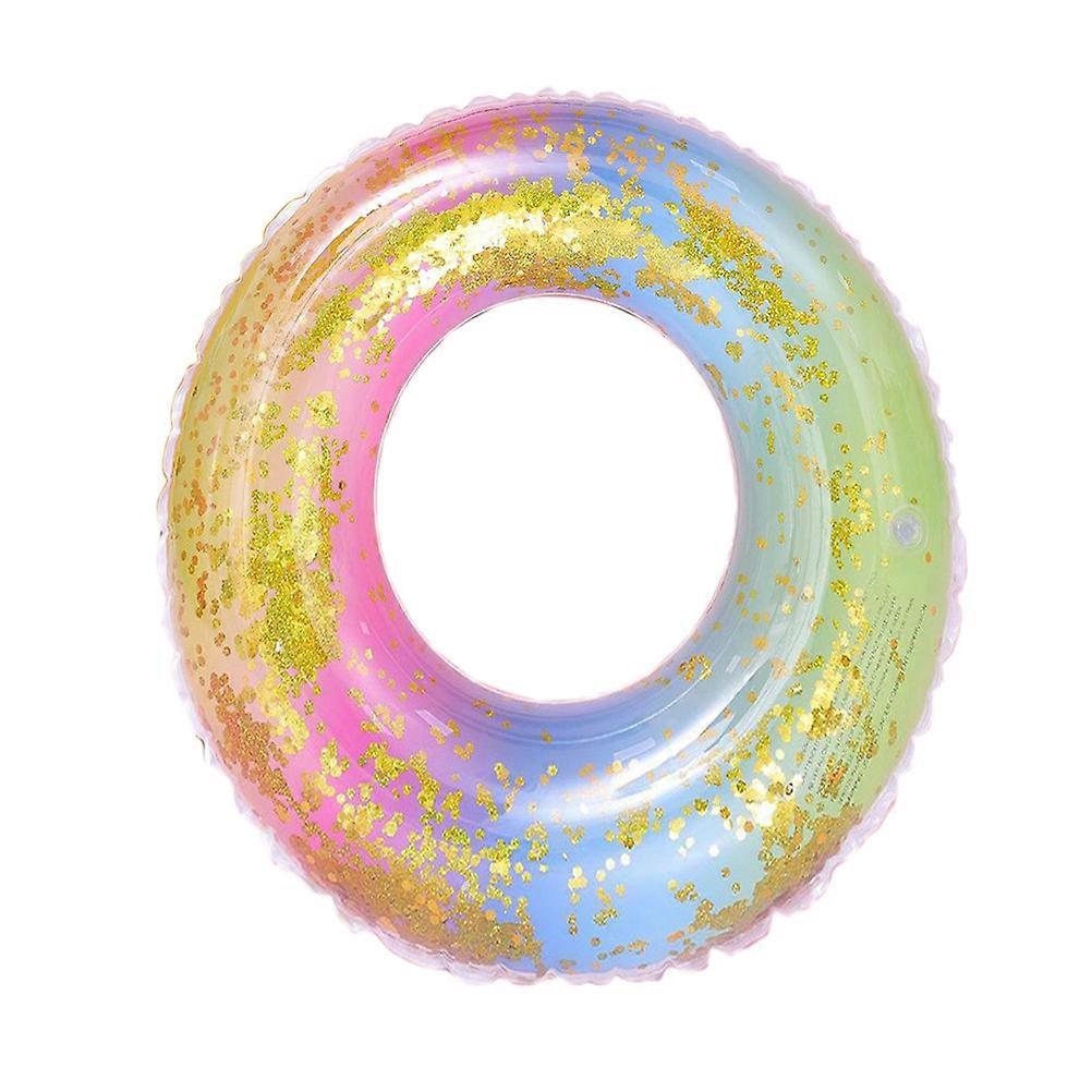 Rainbow Float Ring Inflatable Swim Ring for Swimming Safety Aid
